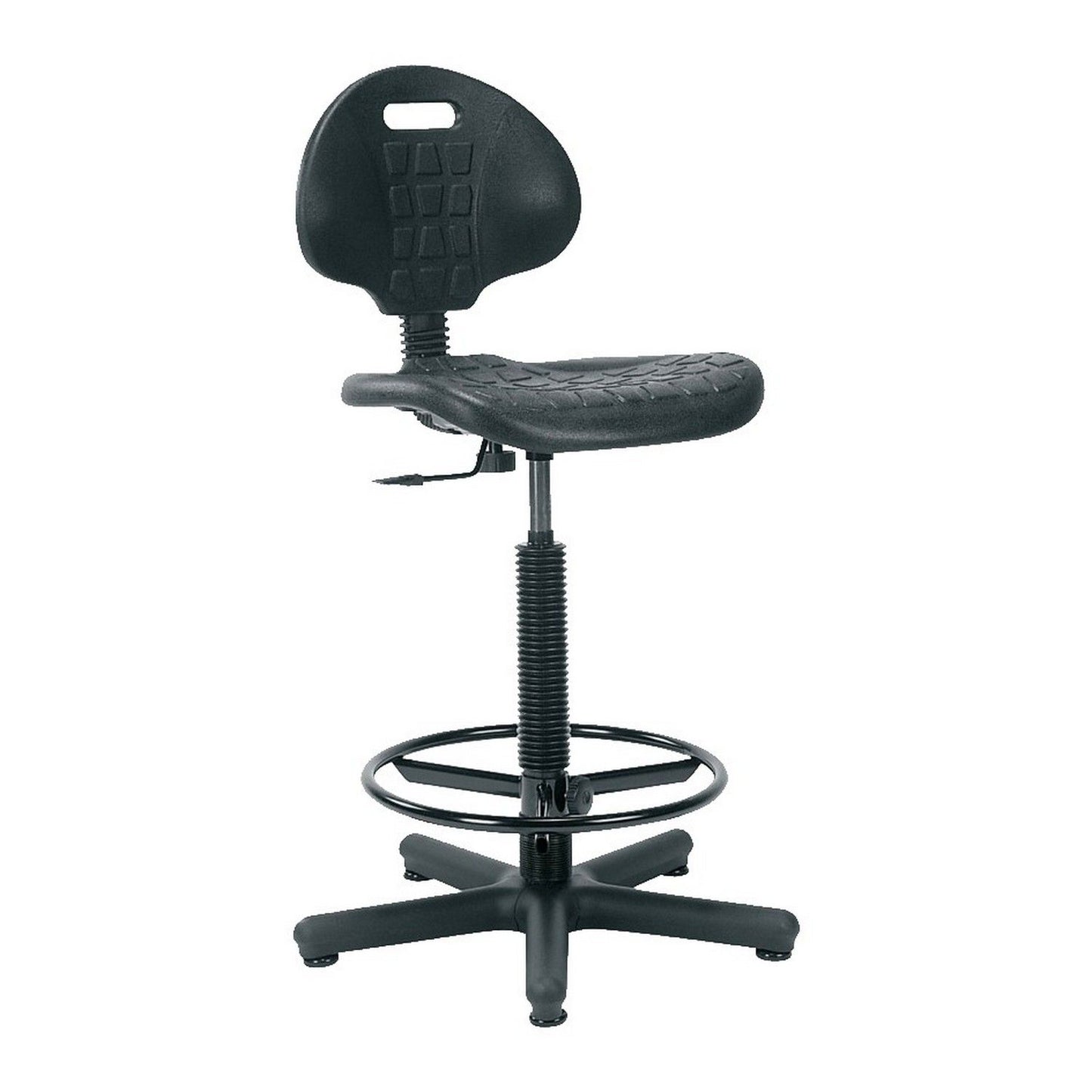 High work chair NARGO 71x71xH89-120cm, seat and backrest: plastic, color: black