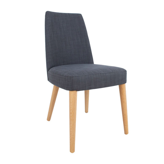 Chair ILVA 62x48xH88cm, soft gray seat, light oak legs 