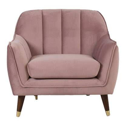 Lounge chair JOANNA 84x83xH80.5cm, purple-pink velvet 