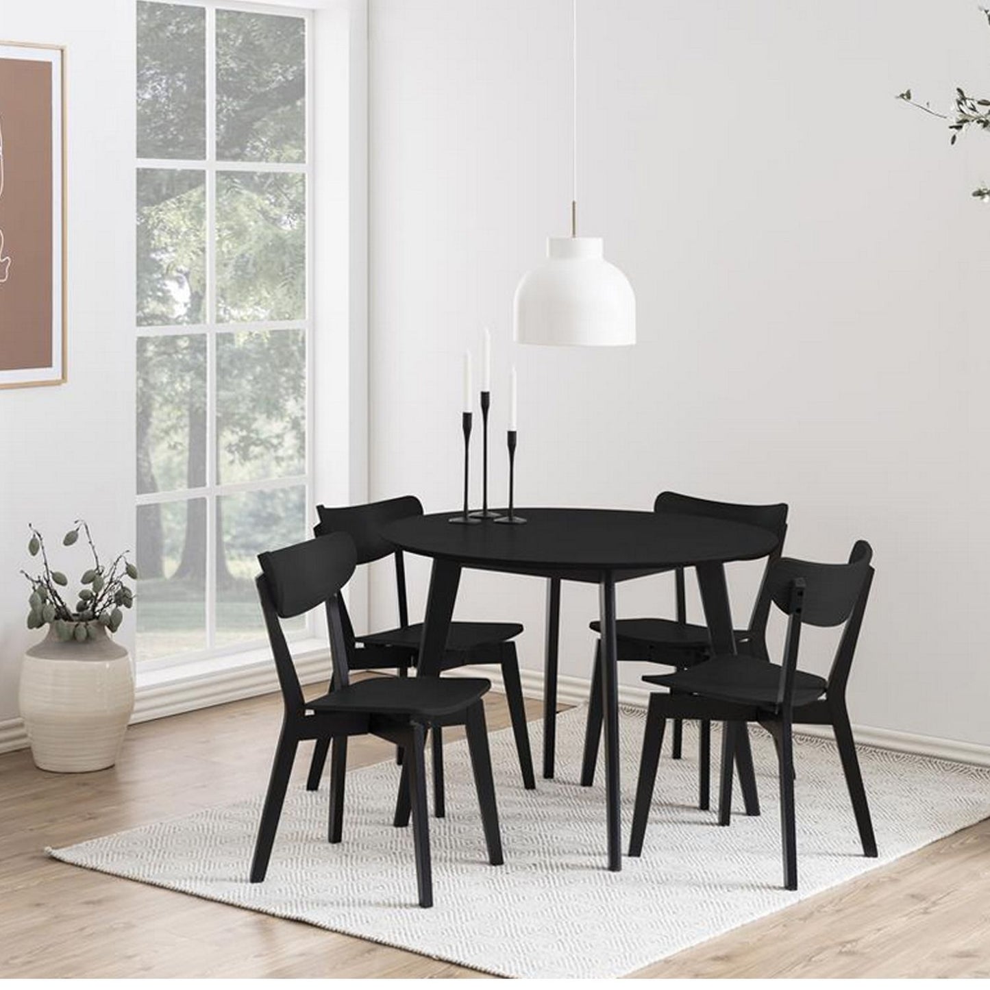 Table ROXBY, D105xH76cm, black