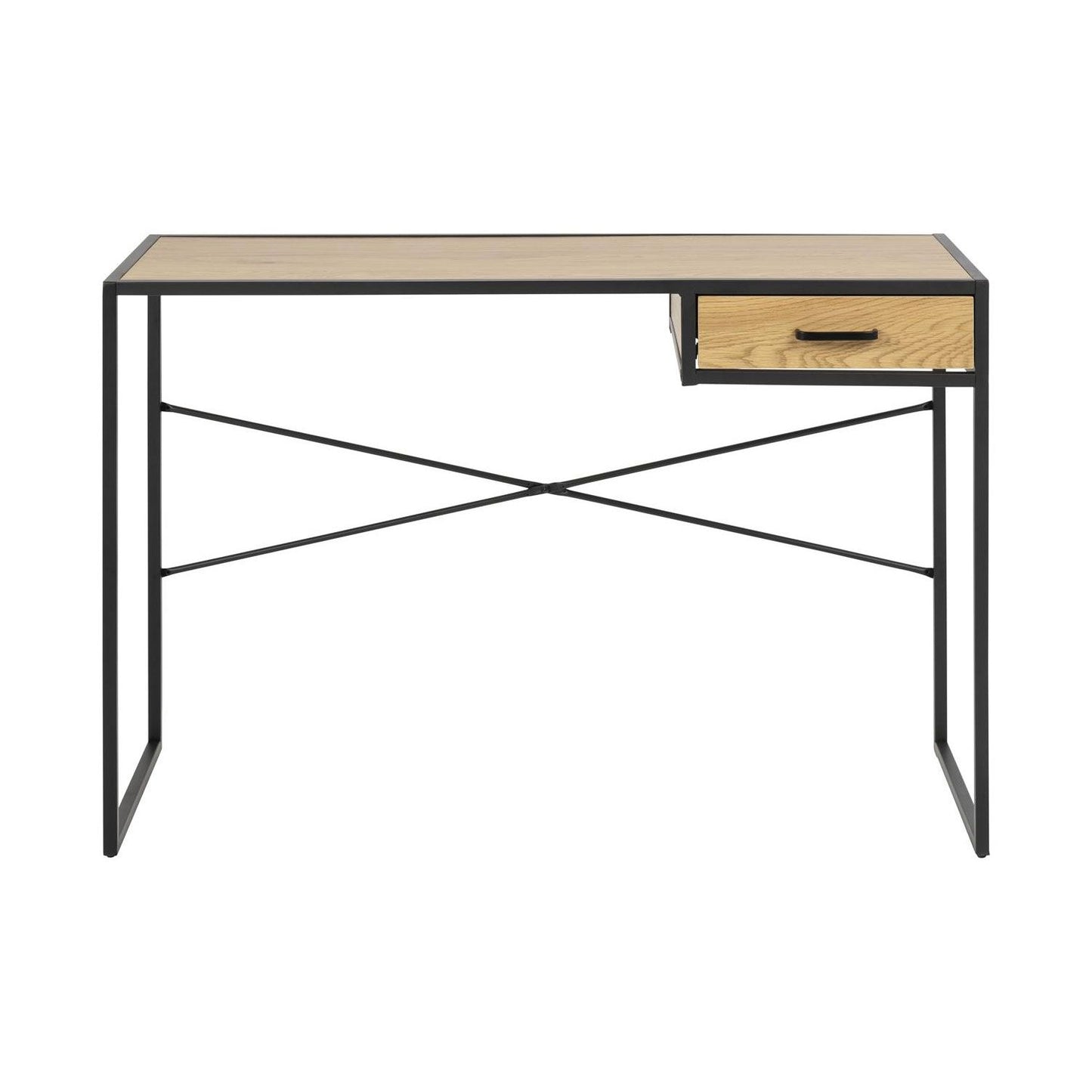 Desk SEAFORD 110x45xH75cm, oak/black 