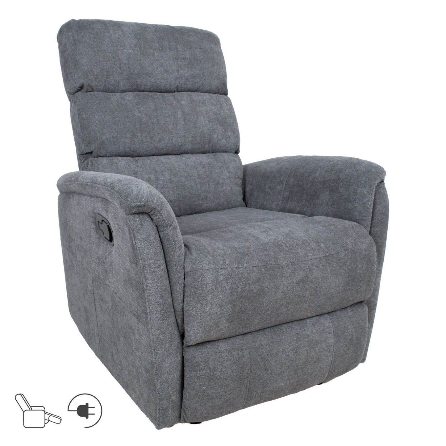 Lounge chair - recliner BARCLAY, gray 