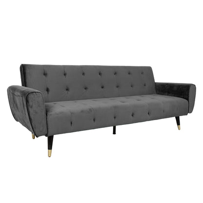 Sofa bed FALUN 214x83xH82cm, gray velvet