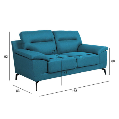 Sofa ENZO 2-seater, ocean blue