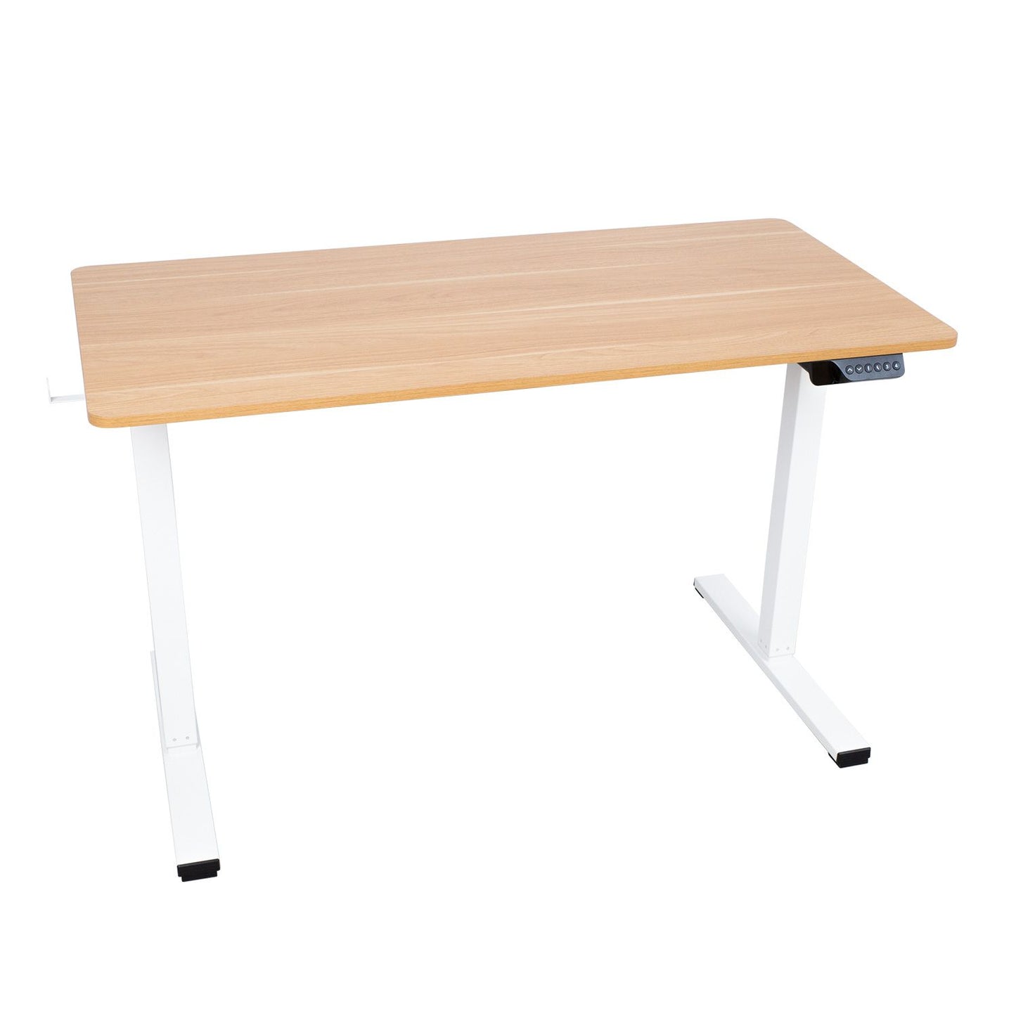 Desk ERGO with 1 motor 120x60xH73-121cm, white/oak 