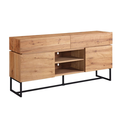 Chest of drawers BYRON 160x41xH80cm, oak