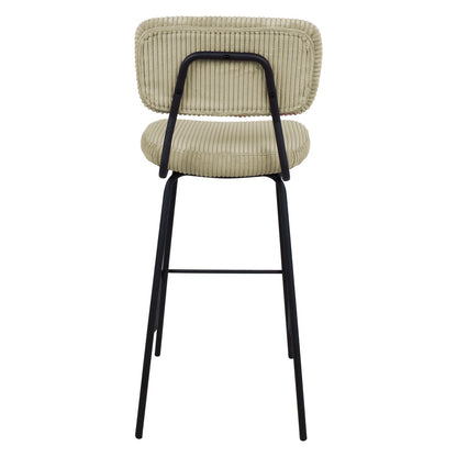 Bar stool KEIU 46x49xH107cm, light beige corduroy 