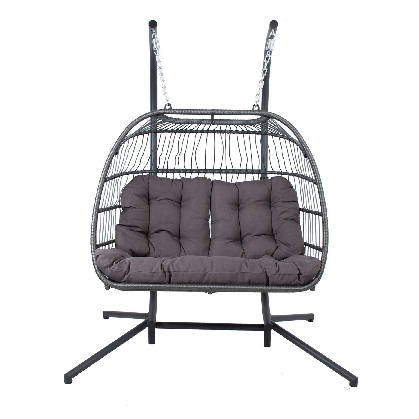 Hanging rocking chair YOYO 2-seater 152x107xH198cm, Gray 