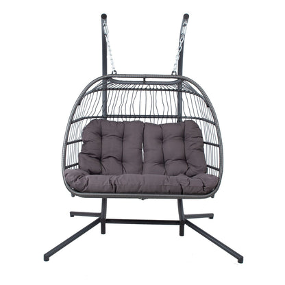 Hanging rocking chair YOYO 2-seater 152x107xH198cm, Gray 