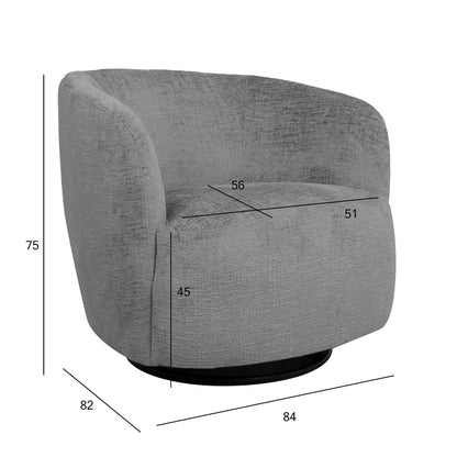 Armchair MANUELA dark grey 