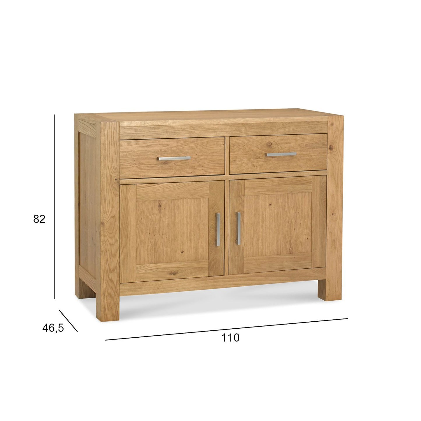 Chest of drawers TURIN with 2 drawers and 2 doors, natural