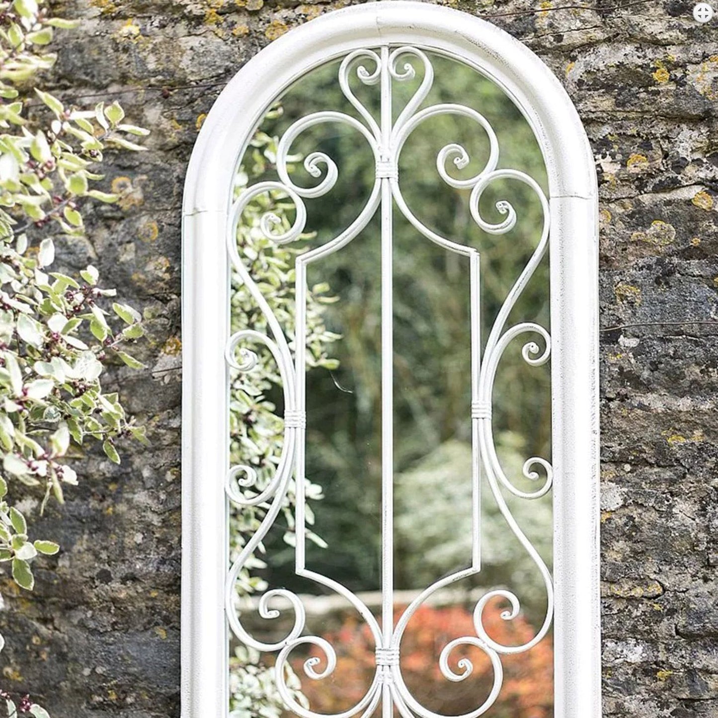 Mirror SECRET GARDEN 49x4xH96.5cm, antique white metal frame