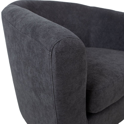 Lounge chair WESTER 76x68.5xH74cm, dark gray fabric 