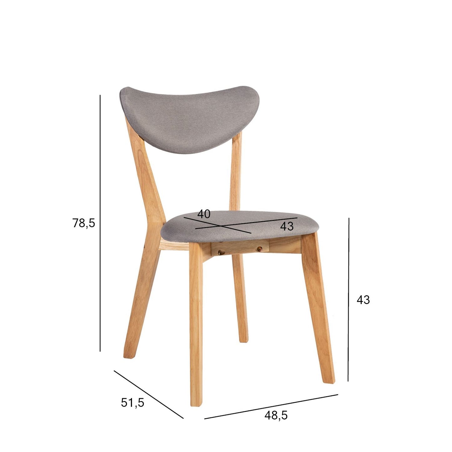 Krēsls JONNA 48,5x51,5xH78,5cm