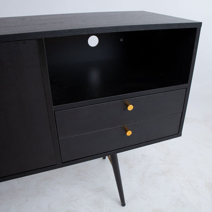 Dresser LUXEMBOURG 150x40xH80cm, black