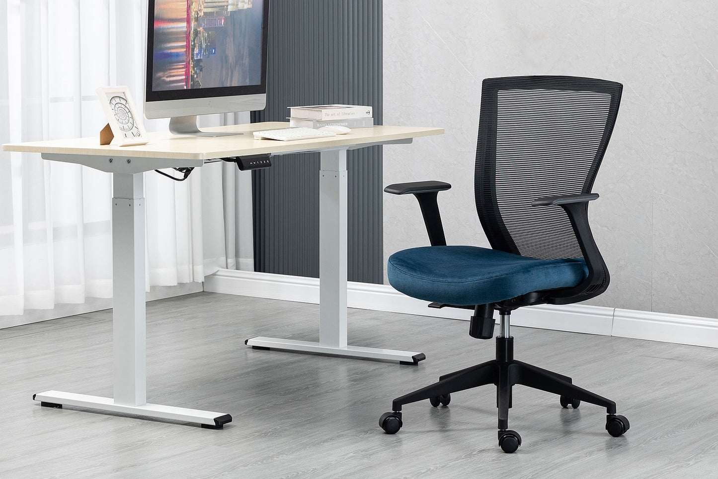 Office Chair Q-328 BLACK/BLUE 