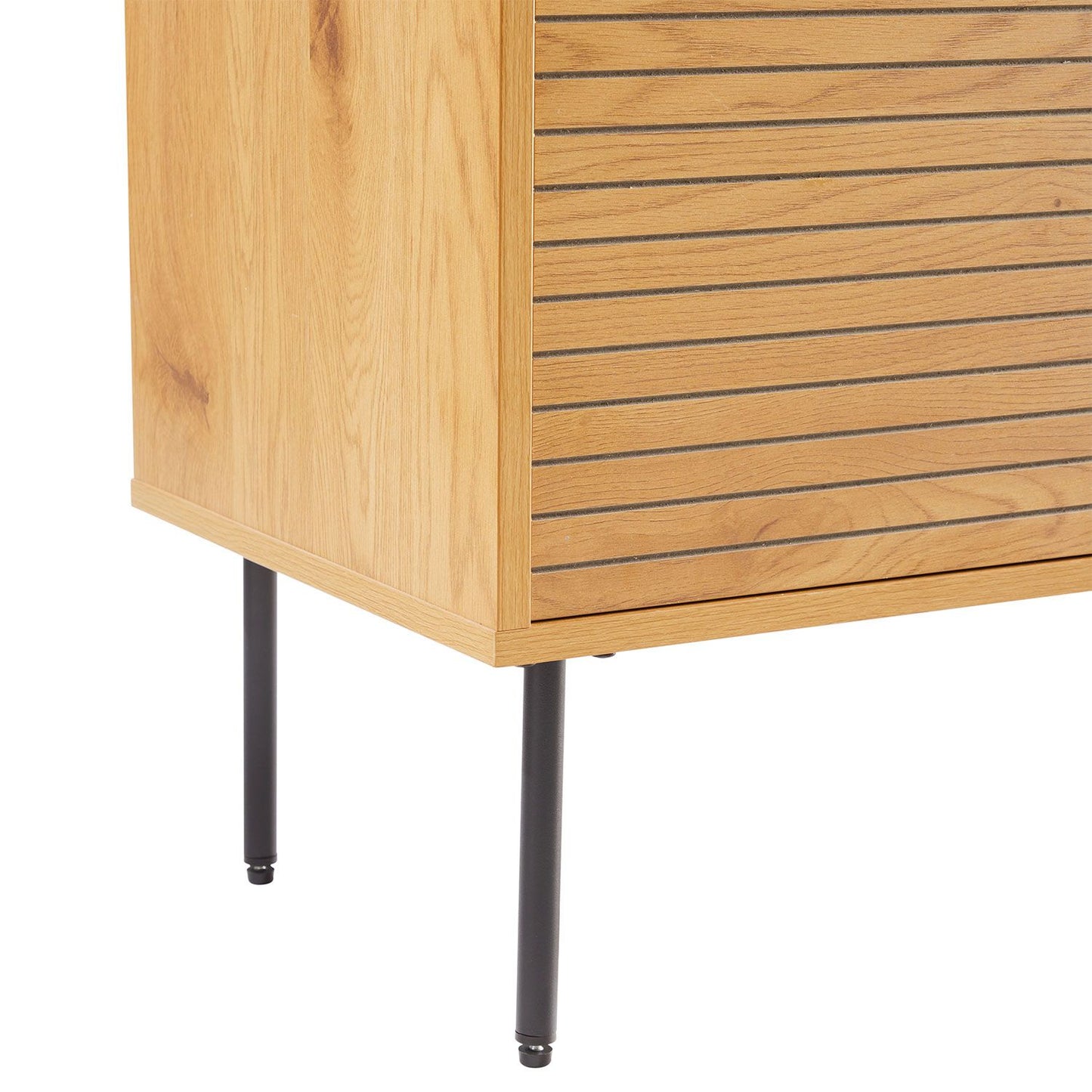 Chest of drawers LINE 110x40xH74cm, melamine with oak pattern