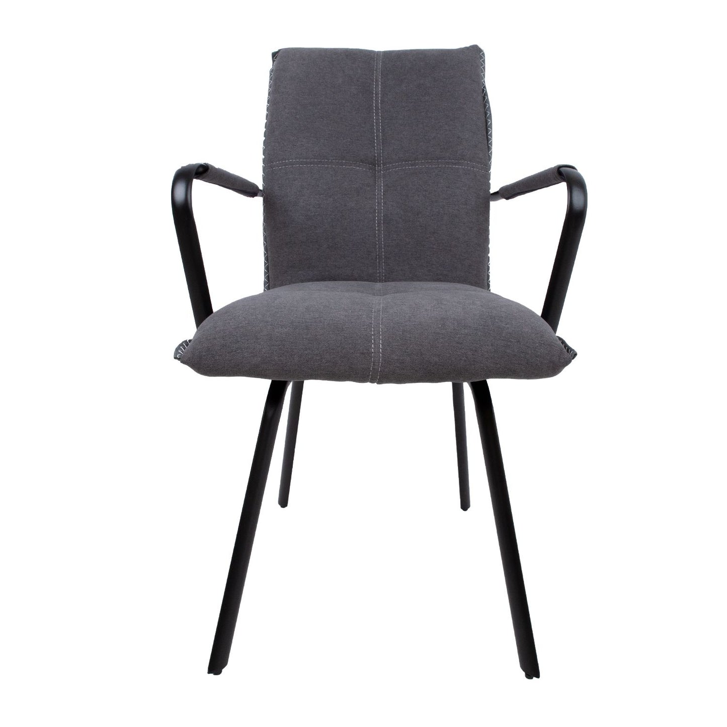 Chair EDDY with armrests, gray 