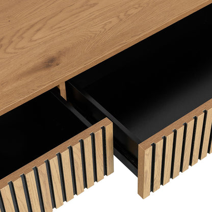 Coffee table HAMPTON 120x60xH40cm, melamine with oak decor