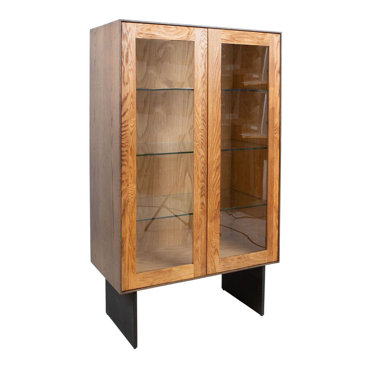 Display cabinet VALENCIA 90x45xH160cm, oak