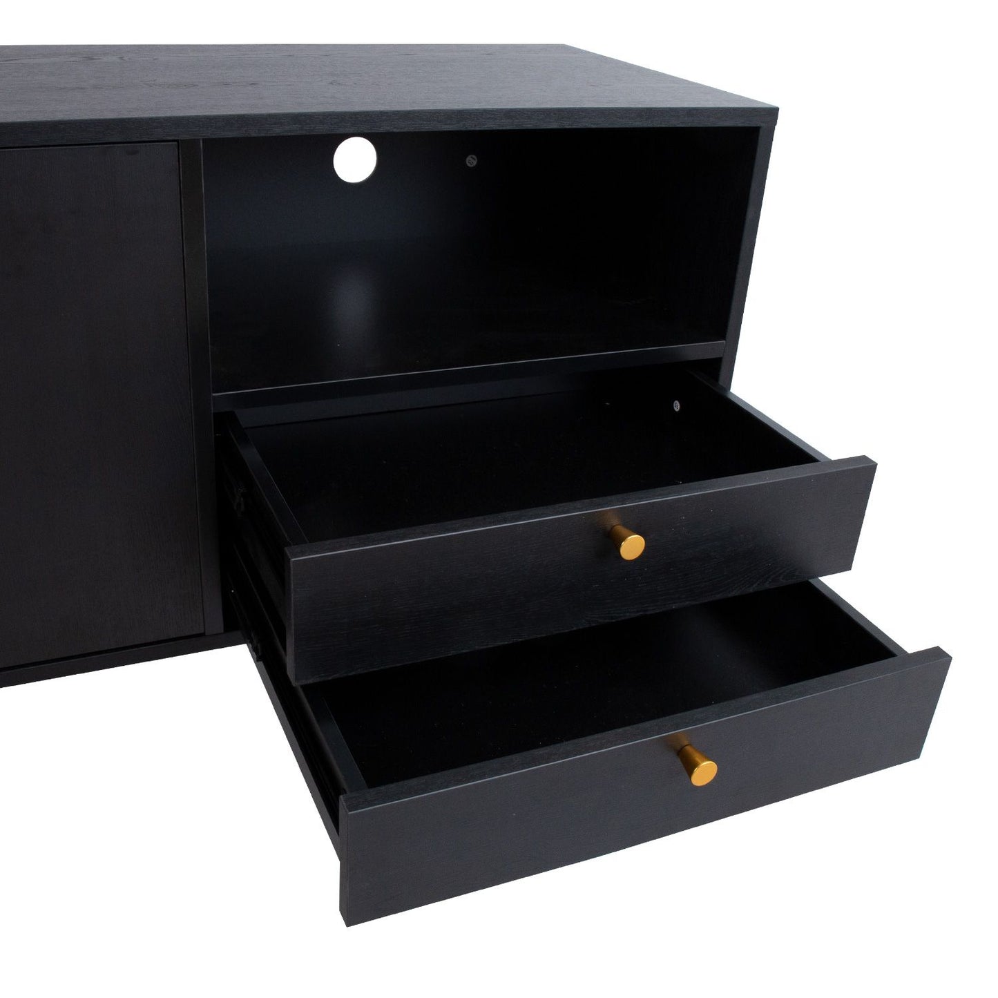 Dresser LUXEMBOURG 150x40xH80cm, black