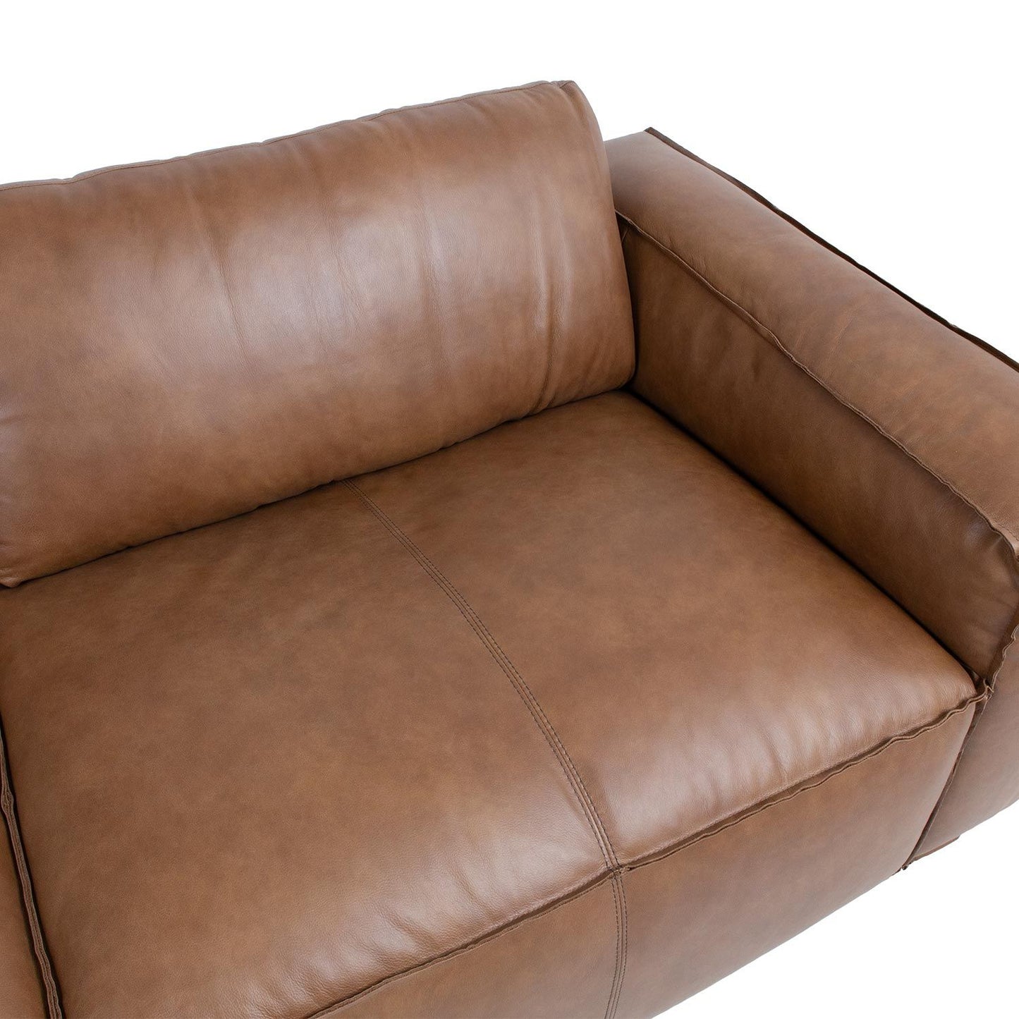 Sofa BURTON 2-seater, brown thread