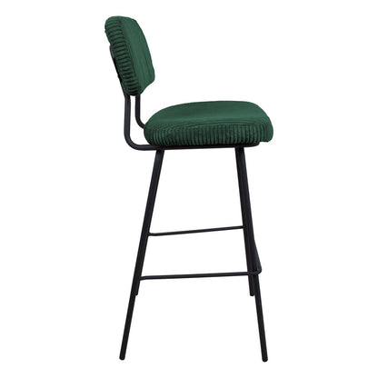 Bar stool KEIU 46x49xH107cm, dark green velvet 