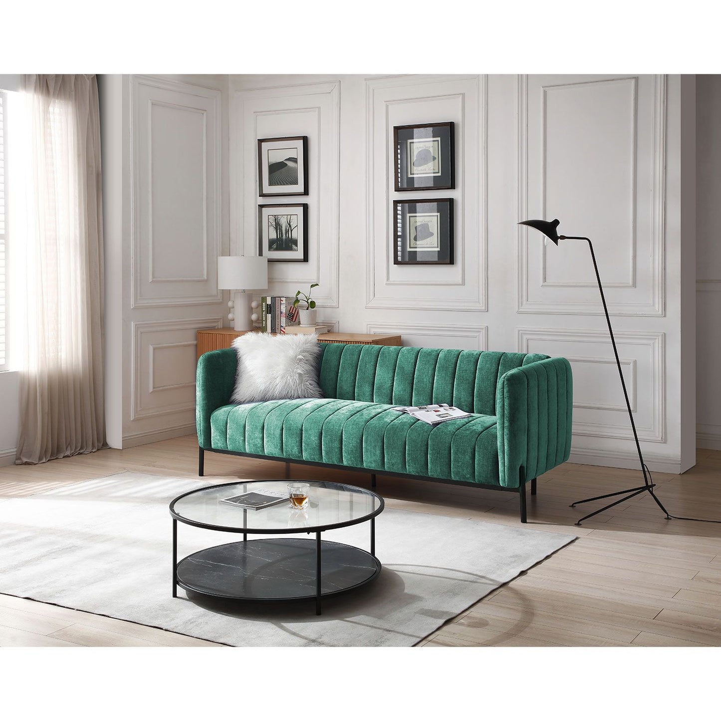 Sofa bed TAMIKA 3-seater, green