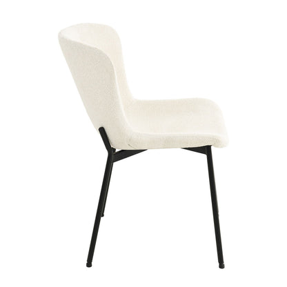 Chair MANOLO white bukle fabric 