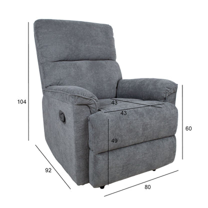 Lounge chair - recliner GUSTAV, gray 