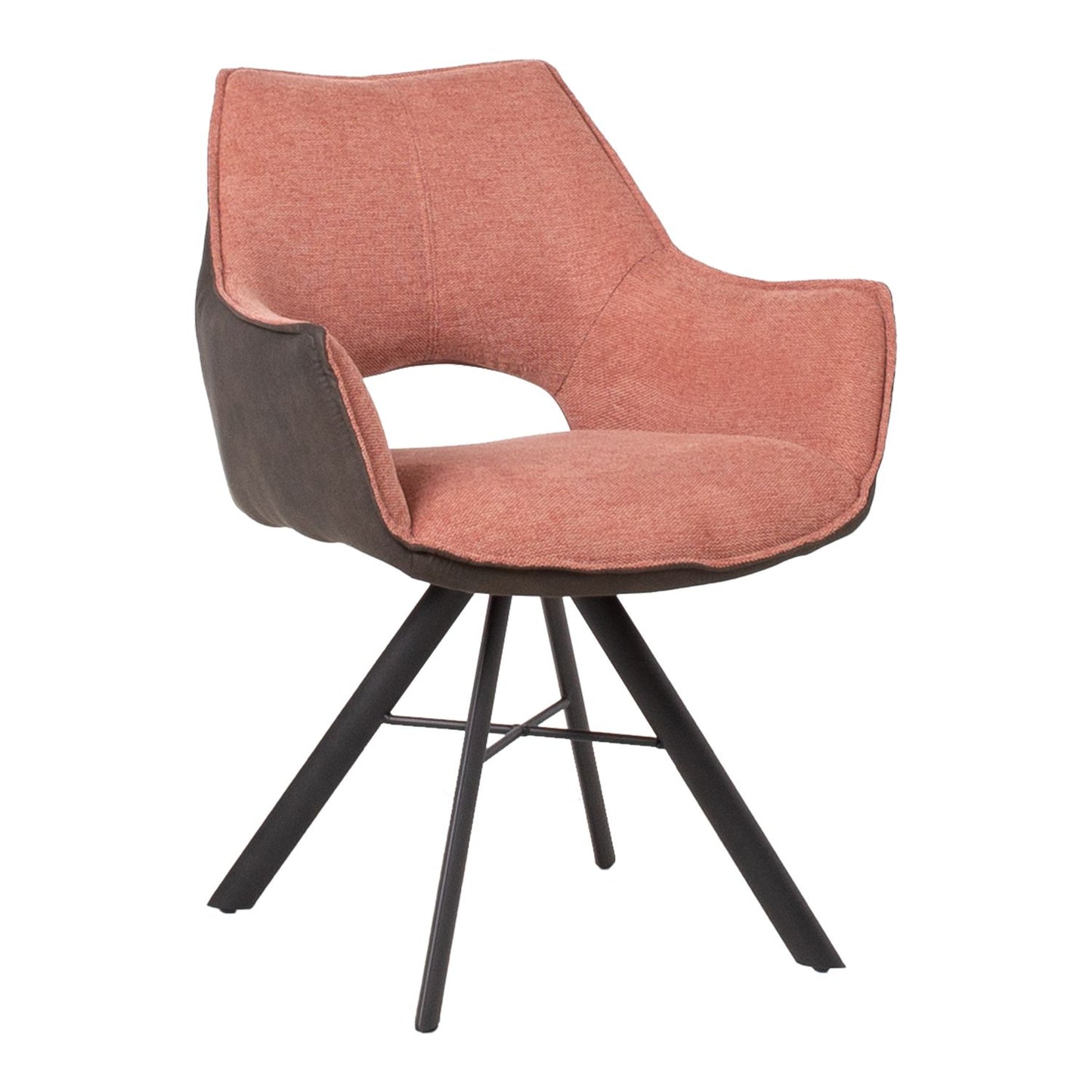 Chair EDDY salmon pink/dark gray 