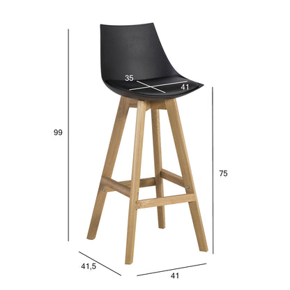 Bar stool SONJA 41x41.5xH99cm, black 