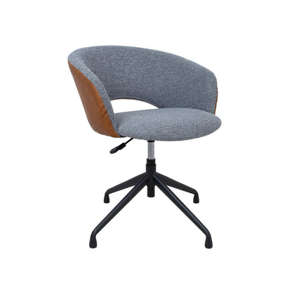 Work chair KARINA without wheels, grey/light brown 