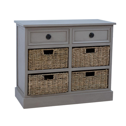 Chest of drawers with basket drawers KENT 76x33xH66cm