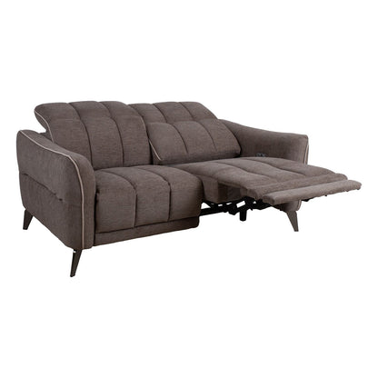 Regliner sofa CATHY 2-seater, electric, light brown