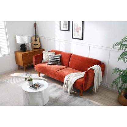 Sofa bed HERMES 3-seater, orange 