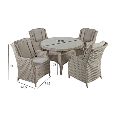 Garden furniture set PACIFIC table, 4 chairs 