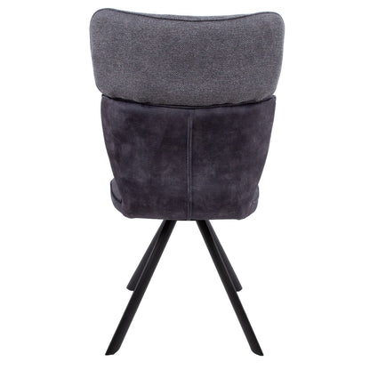 Chair EDDY, dark gray velvet 