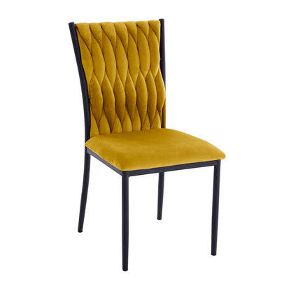 Chair EMORY, golden yellow velvet 