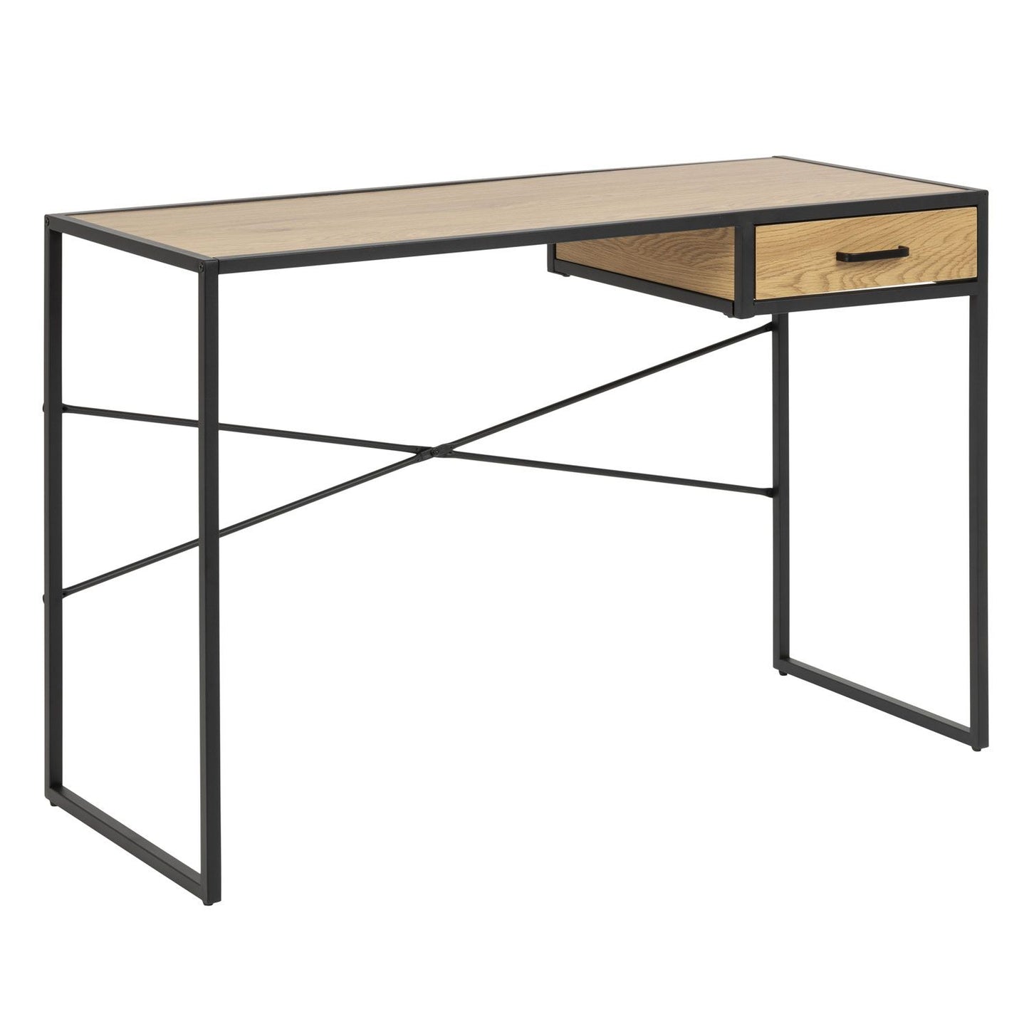 Desk SEAFORD 110x45xH75cm, oak/black 