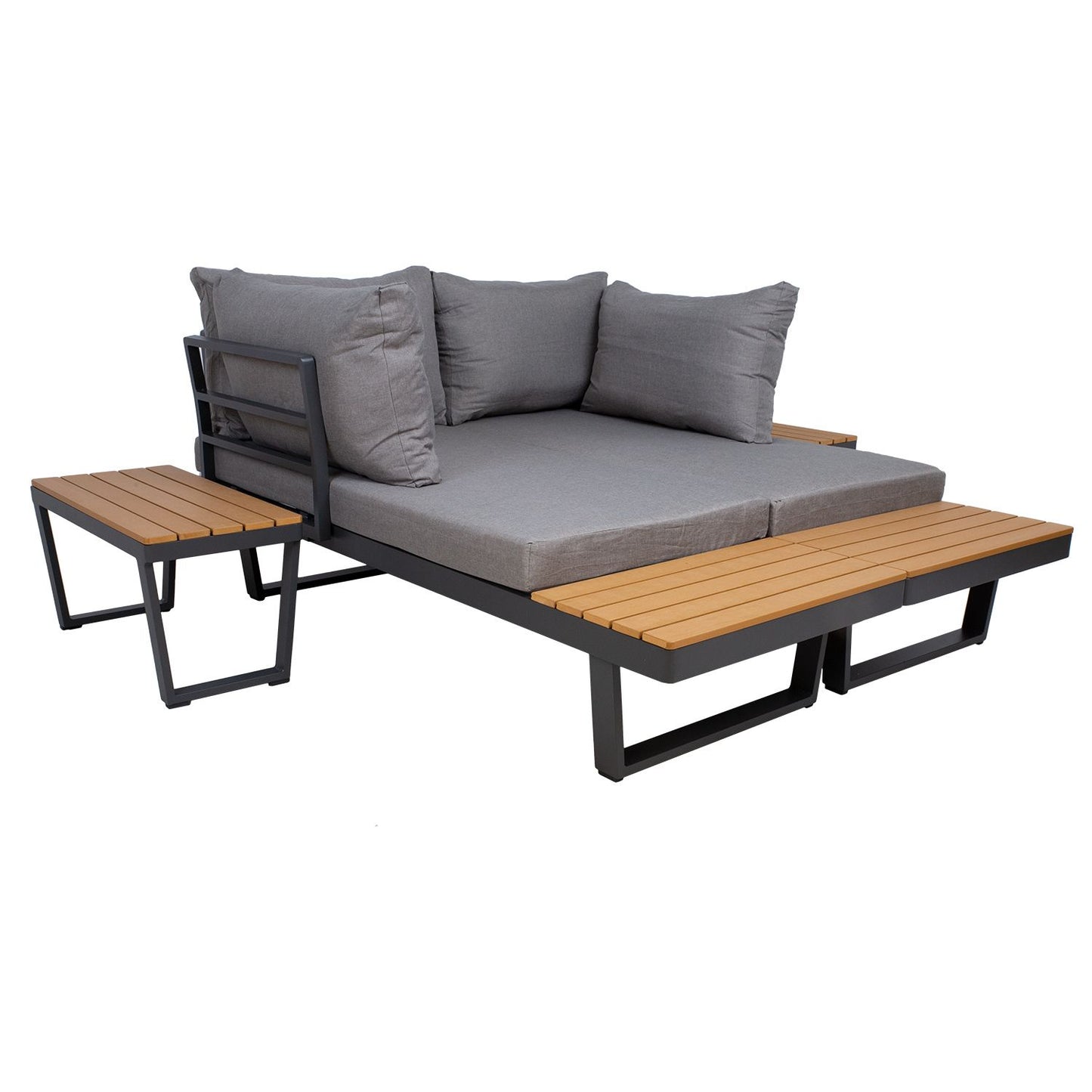 Garden furniture set MALTA modular sofa and 2 tables / Gray 