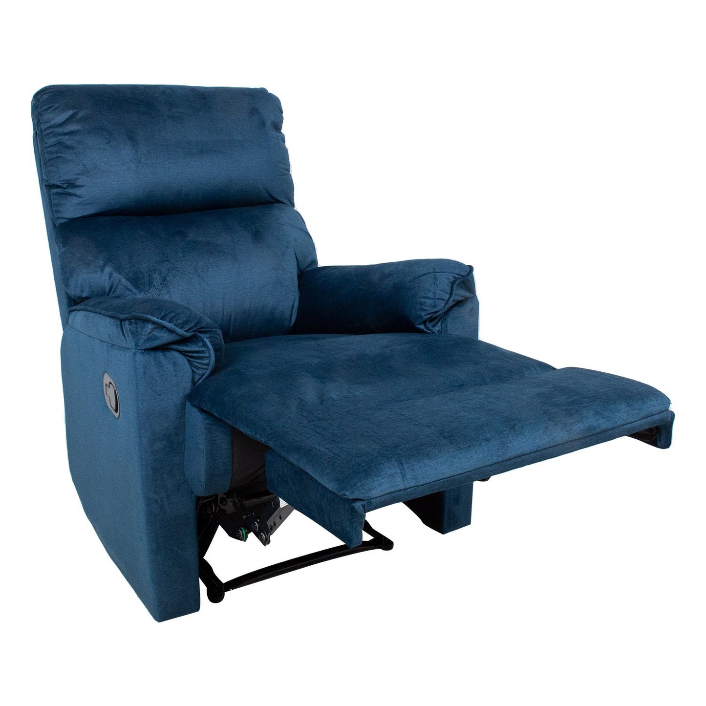 Lounge chair GUSTAV with manual mechanism, dark blue velvet 