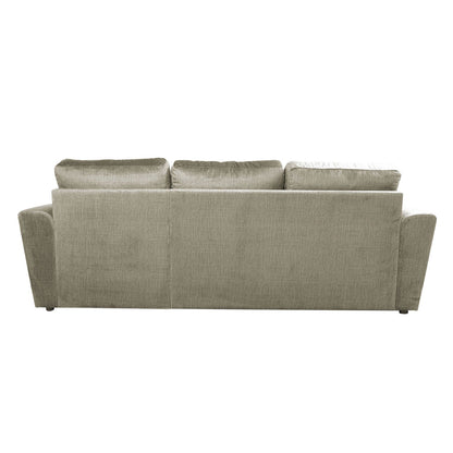 Corner pull-out sofa INGMAR beige velvet