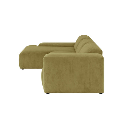 Corner sofa LEHTE 3-seater, left corner, green