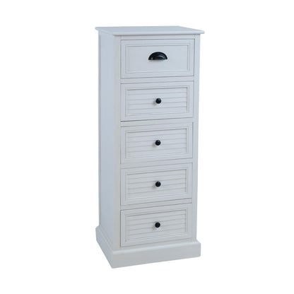 Chest of drawers MELDON 45x35xH116.5cm, white