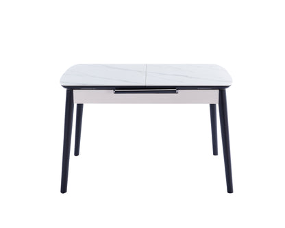 Table APOLLO WHITE MATTE/BLACK FRAME 120(160)X80