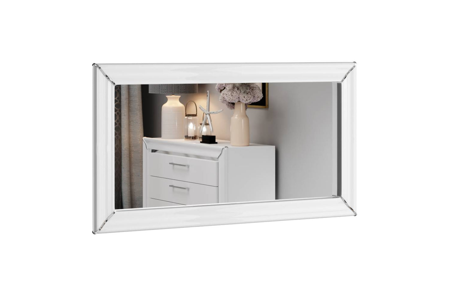 ARNO - Mirror with frame 120/65 / 64cm / White 