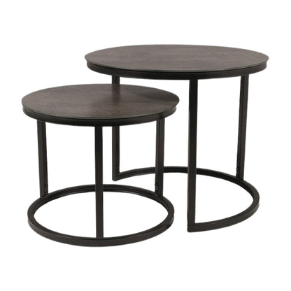 Coffee table ATLANTA A II GRAY MATTE MARBLE EFFECT / BLACK MATTE SET