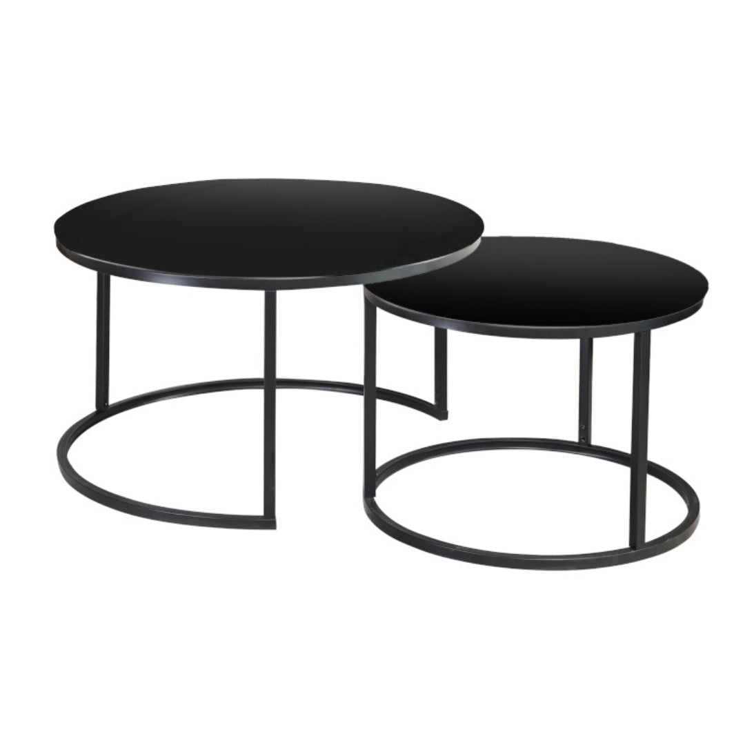 Coffee table ATLANTA D BLACK / BLACK MATTE (SET)