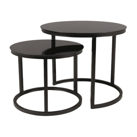 Coffee table ATLANTA D II BLACK / BLACK MATTE (SET)